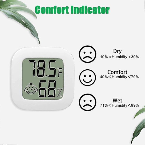 5 st Bärbar Mini LCD Termometer Inomhus Hygrometer Temperatur Luftfuktighet