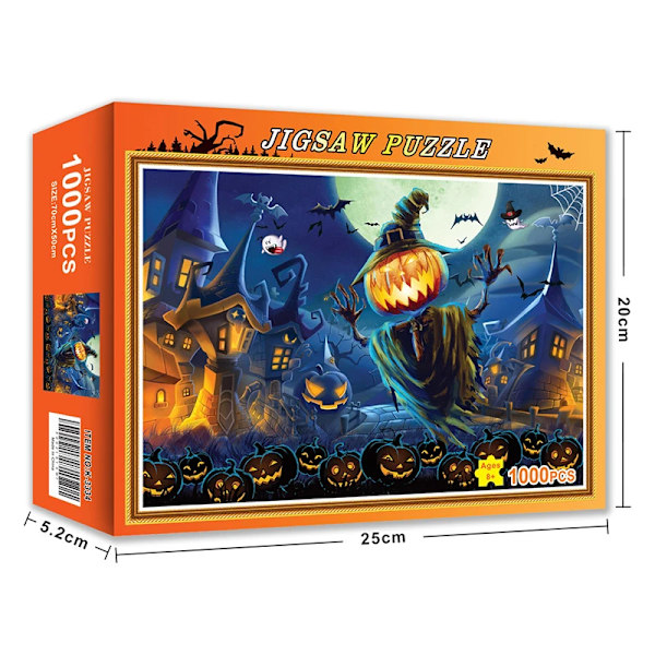 Puslespill for 1000 brikker Papirpuslespill Pedagogisk Intellektuell Dekompresjon DIY Puslespill Leker Gave Halloween C