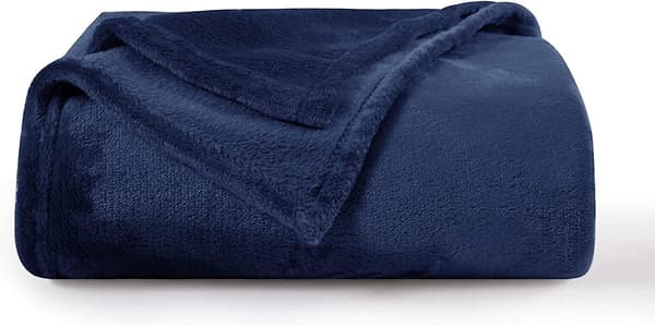 Fleece Sofateppe 130x150 - Vinter Sofateppe, Marineblå Flanell Sofateppe 1 Person Mykt og Varmt