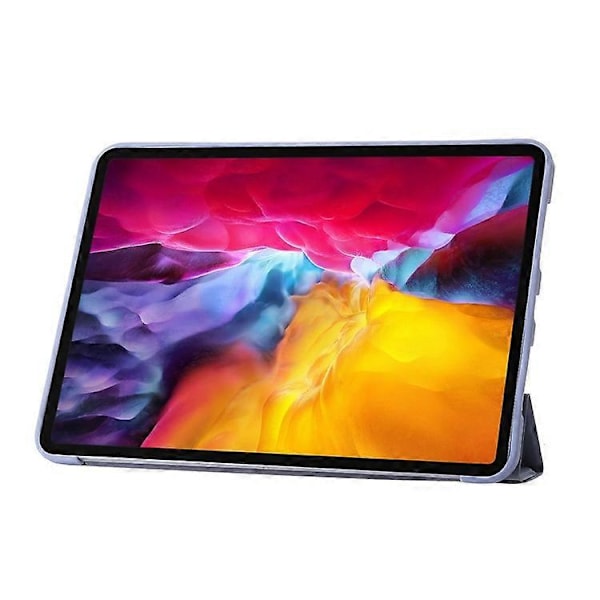 Kompatibel med iPad Pro 13 (2024) Deksel Origami Stativ Auto Sleep / Wake PU Lær+Silikon Nettbrettdeksel Purple