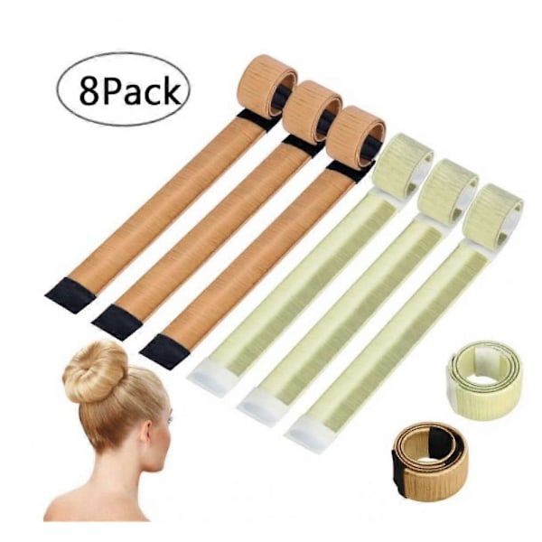 Magic Bun Maker, 8 stk. Hårstylingværktøj Bun Band Bun Maker Sæt Hårtilbehør til Piger Kvinder