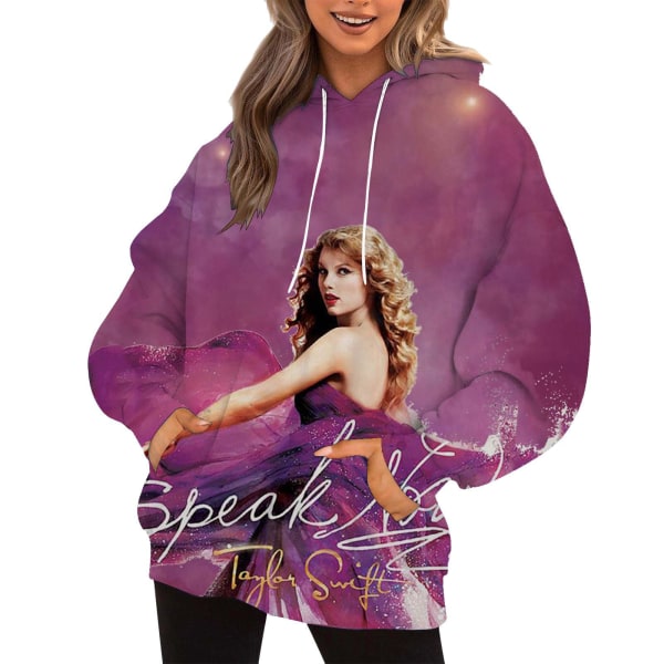 Taylor Swift sanger Taylor Swift periferiudstyr 3D-printet hættetrøje trendy for både mænd og kvinder XS