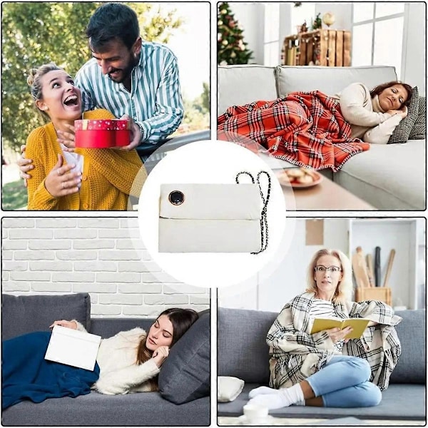 Ladattavat käsienlämmittimet käsienlämmitinpussi hihnalla, kaksipuolinen lämmitys, nopea lämmitys, USB