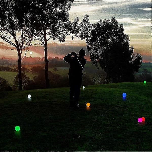 6-pak selvlysende LED-golfbolde - Lysende golfbolde til natspil og træning, golfgave til mænd, kvinder og børn