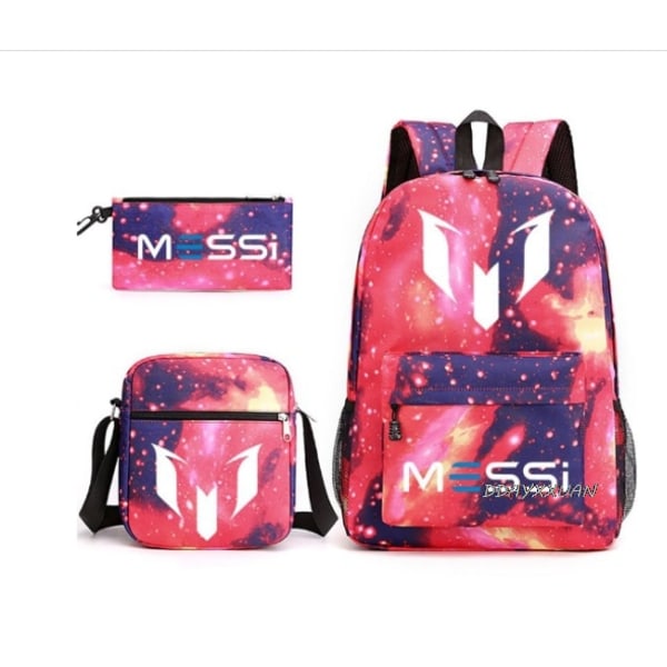 Fotball Messi Unisex Skolesekk Student Ryggsekk Chocolate Color