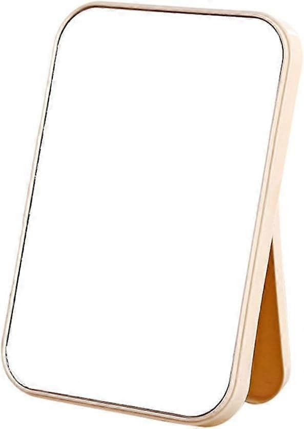 Bærbart Makeupspejl Foldbart Kompakt Bordmakeupspejl (Beige)