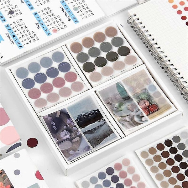 100 arkkia vesiväripilkku tarra journaling tarvikkeet scrapbooking DIY väritarra washi St