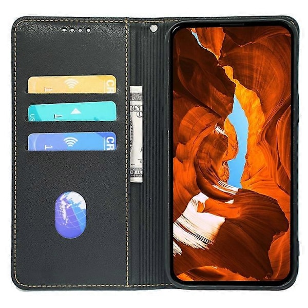 Kompatibel med HMD Pulse / Pulse+ Etui Pung Læder Telefon Cover Lykke Kløver Prægning Black
