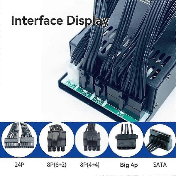 400W PSU ATX Full Modulær Strømforsyning FLEX Modul Strømforsyning Lavt Støynivå for Små 1U (Flex ITX) Datamaskinkabinetter