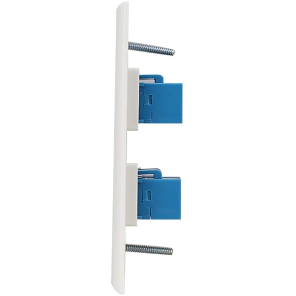 Ethernet Veggkontakt 4 Port Veggplate Hunn-Hunn Kompatibel med for Cat7/6/6E/5/5E Ethernet Dev