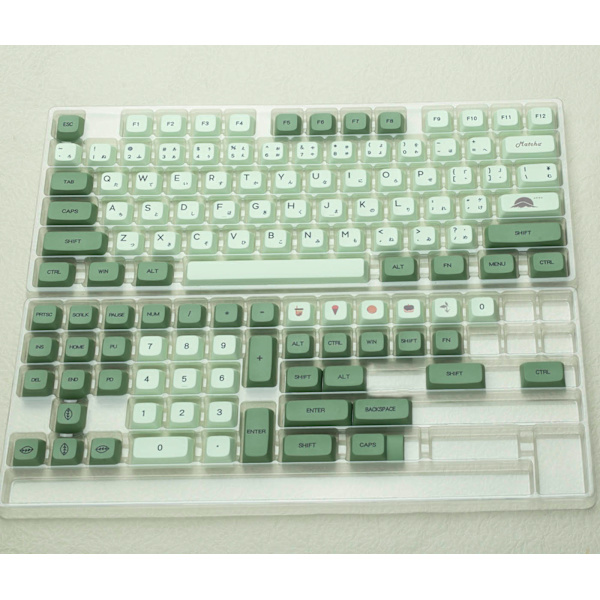 Matcha Grønne Japansk Stil Keycaps 123 Taster XDA Profil Sublimering PBT Keycaps Personliggørelse DIY Matcha Japanese Pack by paper box