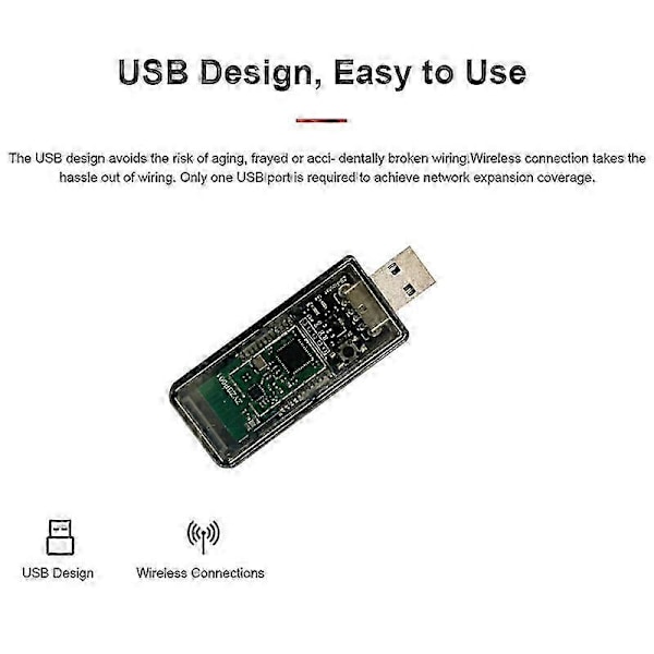 Zigbee USB-forlenger for Tuya Home Assistant ZigBee 2MQTT Tasmota-enhet