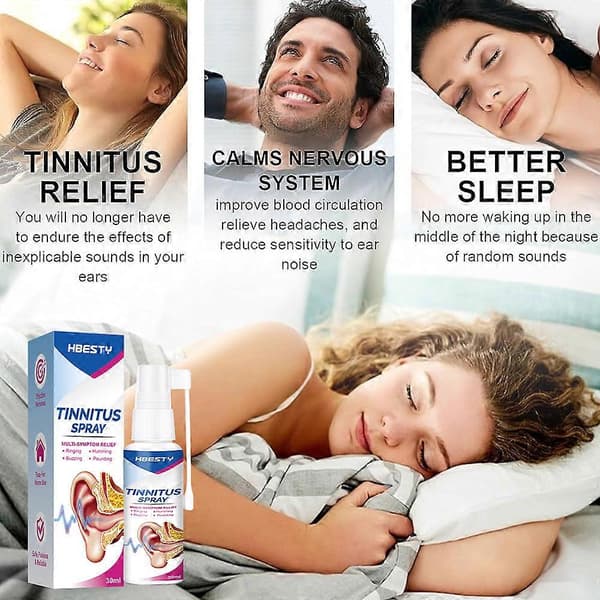 1-3X Tinnitus Spray Øresus Lindring Lindrende Øredråper Hørsel 30ml 1pcs