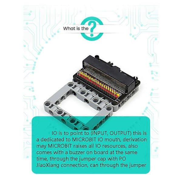 Microbit-laajennuskortille IOBIT V2.0 Horisontaalinen sovitinlevy perus- ja yläkouluille