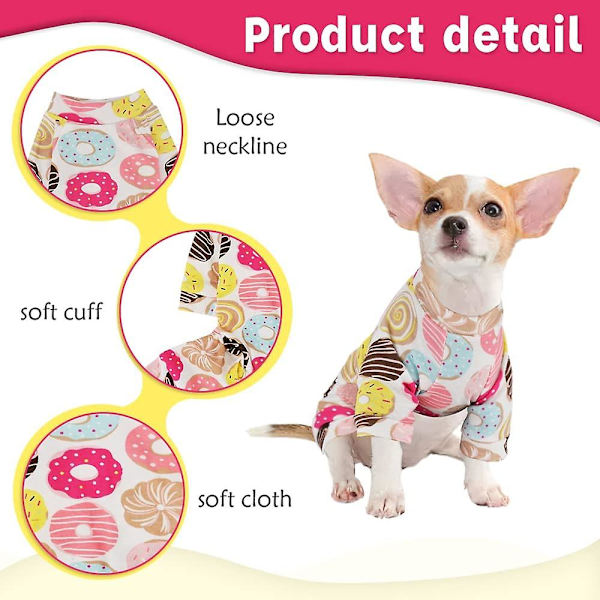 Chihuahua Pyjamas, Hundepyjamas til Små Hunde Pige Dreng, Bløde Kæledyrs Onesies, Lille Hundetøj Outfit shape2 M
