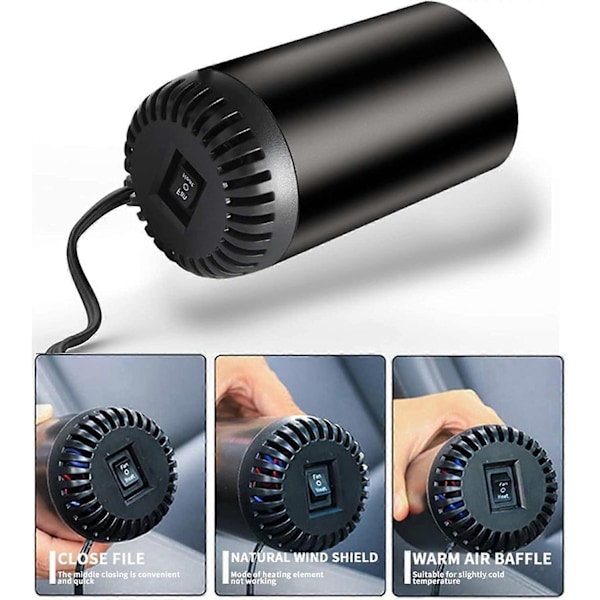 12V 150W Bærbar 2 i 1 Bilvarmer og Køler Hurtig Varme Defroster og Afrimer til Forruden