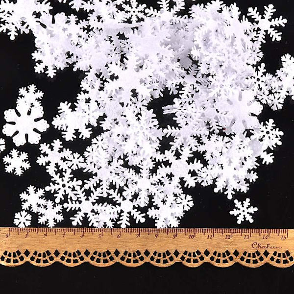 100 stk. 10-30 mm Hvit Filt Snøfnugg Juleklistremerke Ikke-vevd Patch Applikasjoner Håndverk Fest Diy Scrapbooking Dekor Cp2767 10mm
