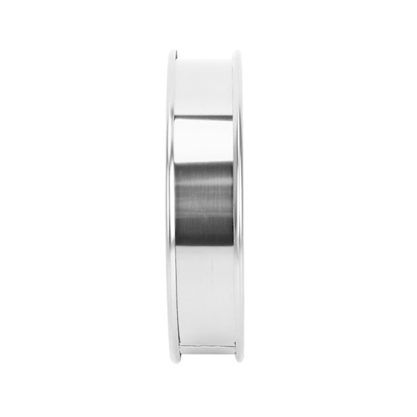 6 stk. Runde Kage Ringforme til Madlavning, Rustfrit Stål Muffin Tærte Ringe, Metalforme Dobbeltvalsede Cr