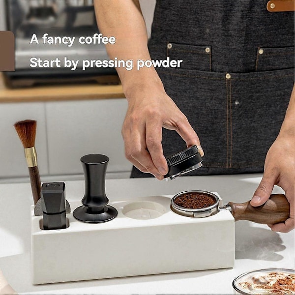 51-58mm ABS Kaffefilter Tamperholder Kaffe Knock Box Espresso Tamper Matte Stativ Kafé Verktøy Kaffe