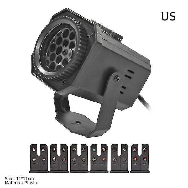 24 Mønstre Udendørs Juleprojektor 8w Led Laser Projektionslys EU PLUG
