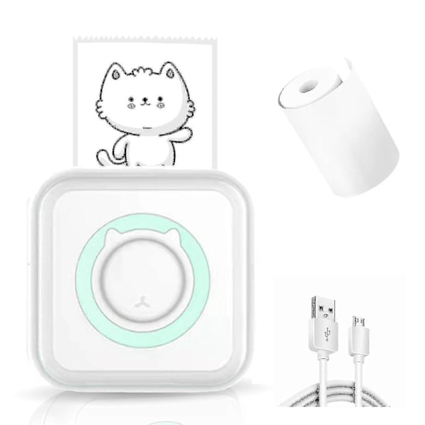 Mini taskutarratulostin, Bluetooth langaton kannettava mobiilitulostin lämpötulostin muistiinpanoille, muistioille, valokuville, taskutarrakuittitulostin C