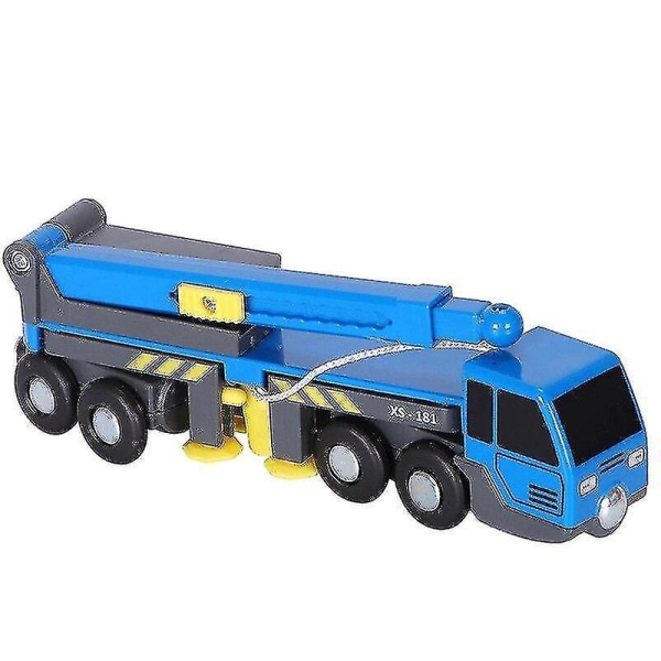 Leksaksbilar bomlyft leksaksbil kompatibel med tågspår av trä c