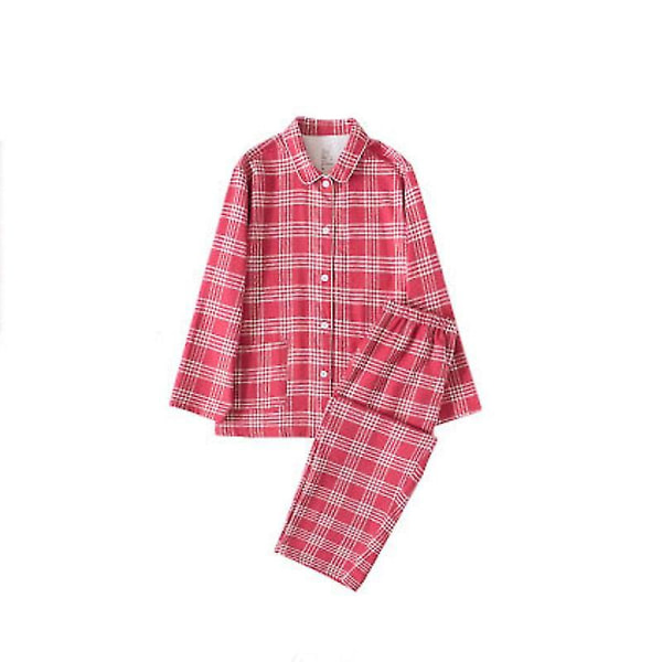 Dam Pyjamas Familj Pyjamas Set, Matchande Pyjamas Dam Långärmad Pyjamas Set Red M
