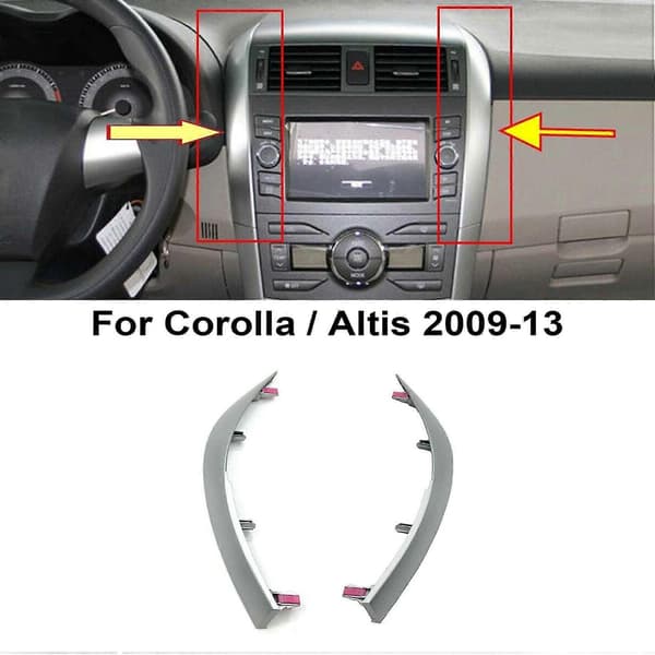 2 st Instrumentbräda Täckslist För Altis 2009 2010 2011 2012 2013 Kontroll Bil Styling