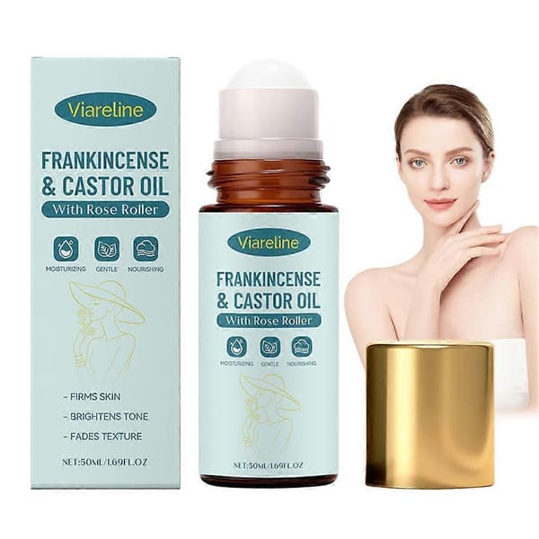 Ricinolja Rollerball 50ml Vitamin E Återfuktande Kroppsolja