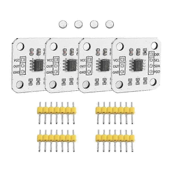 4 st AS5600 Magnetisk Encoder Magnetisk Induktionsvinkelmätningssensor Modul 12Bit Hög PrecisioVit SZRH A-YH