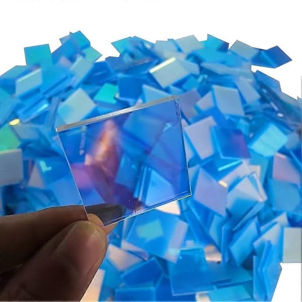 Iriserende akrylfliser Holografisk effekt Mosaikkdekor 2X2cm 100pcs