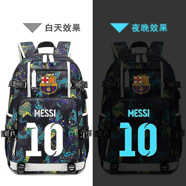 Lionel Messi Peripheral Football koululaukku Laadukas olkalaukku Style 8