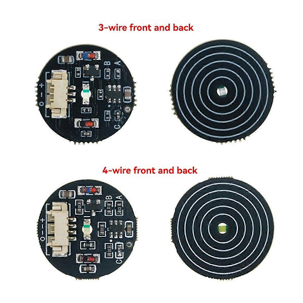 3V-30V Jog Latch Touch Key Switch Sensing Module, 4-trådigt vitt ljus