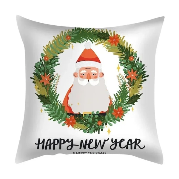 45 cm Glædelig Jul Pudebetræk Pude Case 2023 Juledekoration Boligindretning Nytår Juledekoration 2024 T99-4 45x45CM