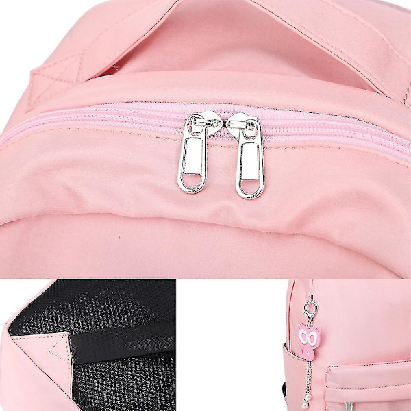 Koulureppu teinitytöille, sopii 14 tuuman kannettavalle tietokoneelle Pink
