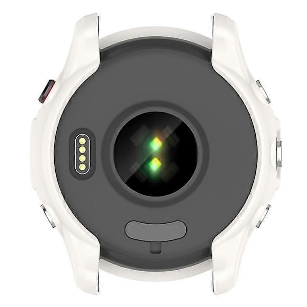 Kompatibel För Garmin Forerunner 255 Mjukt TPU Klockskydd Utskuren Design Anti-Repor Skyddande Ram White