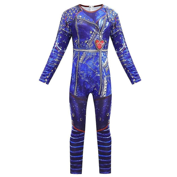 Descendants 3 Evie Børn Pige Cosplay Kostume Fest Jumpsuit Udklædning 6-7 Years