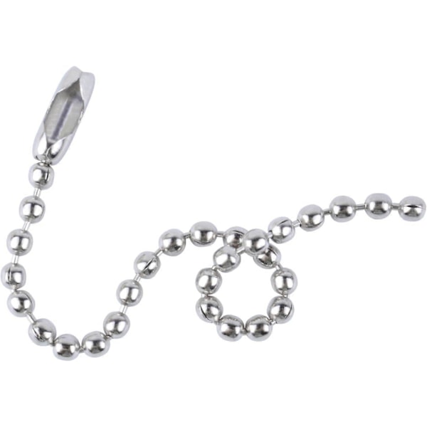 150 stk. 100 mm Lange Kulekjede Koblinger Lås 2,4 mm Diameter Kjeder Nøkkelring Tag Nøkkel