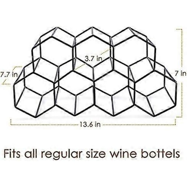Vinstativ - Holder for 7 flasker for vinoppbevaring, frittstående vinstativ for vinkjeller barskap, vinstativ for kjøkken (hvit)