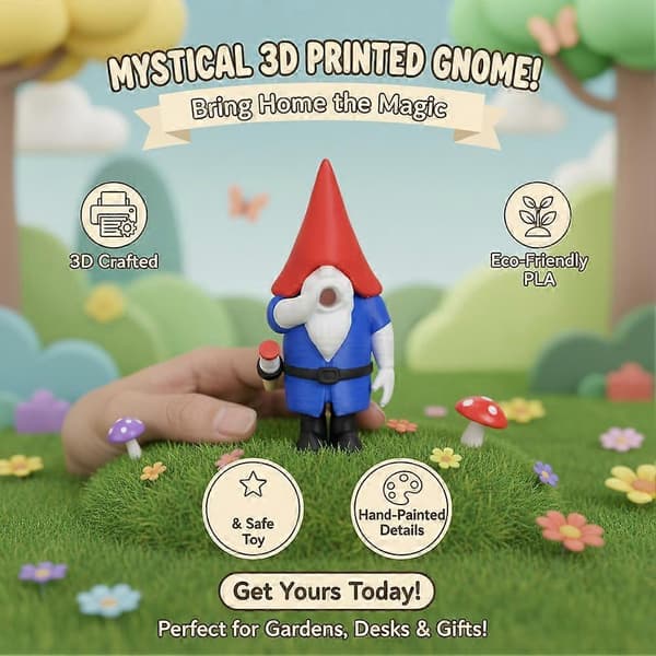 3D-printet nisselegetøj - PLA, 6 cm, Prank, Vedhæng