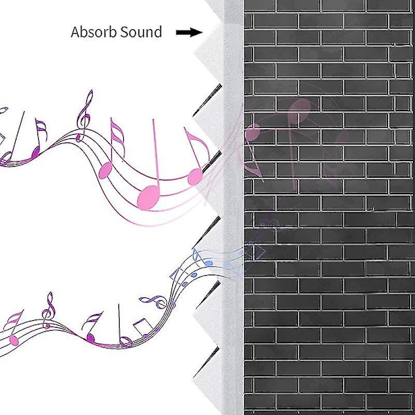 12 stk. Akustisk Skumplade, Lydisolering Lydisolering Pad, til Studio Loft Spillerum