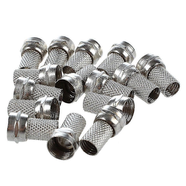 15 st RG6 F-typ Twist-On Koax Koaxialkabel RF-kontakt Hane för CCTV-kamera
