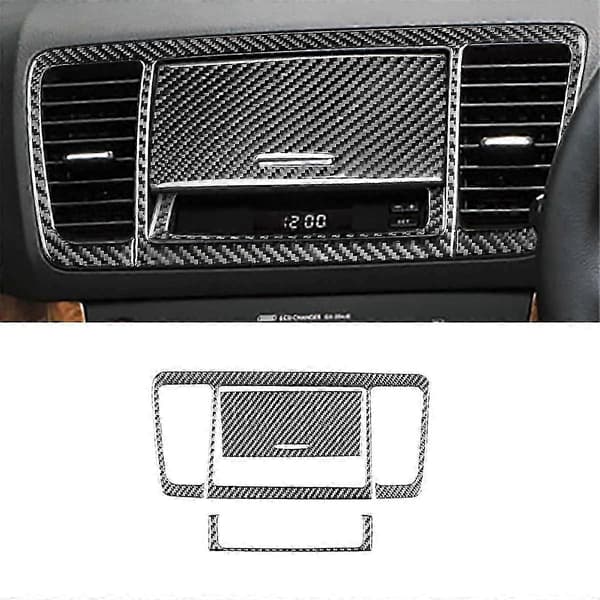 Kulfiber til Legacy/ 2005-2009 Centerkonsol Navigator Panel Luftventil Trim Cover Interiørtilbehør