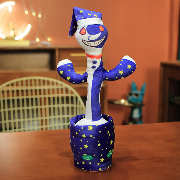 Måne-klovn som kan synge, danse, ta opp og lære å snakke, elektrisk fortryllende solsikke plysjleke moon clown Rechargeable model
