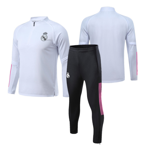 23 ny Real Madrid fotbollsträningströja långärmad vuxen ståkrage halvt blixtlås kostym höst- och vintertröja Real Madrid 4XL [height: 185-190cm]]