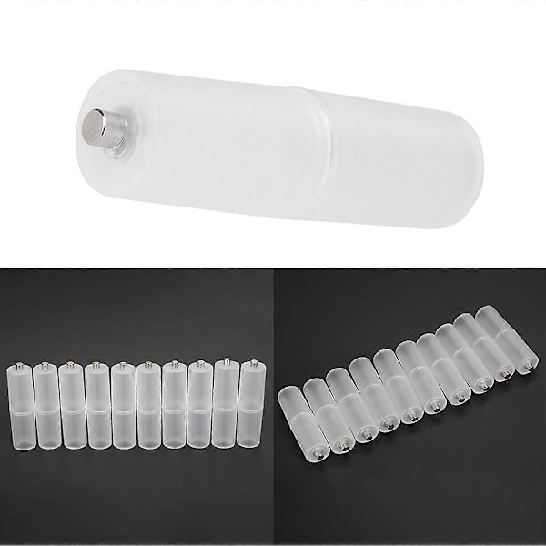 10 stk. AAA til AA Batterikonverter Adapter Holder Etui