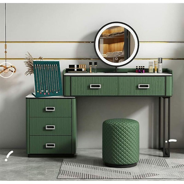 Set med 2 Sammetshalsbandsställ, Halsbandshållare, L-formad Smyckesdisplay, Elegant Organizer, Bordsdisplay för (Mörkgrön) GetRich
