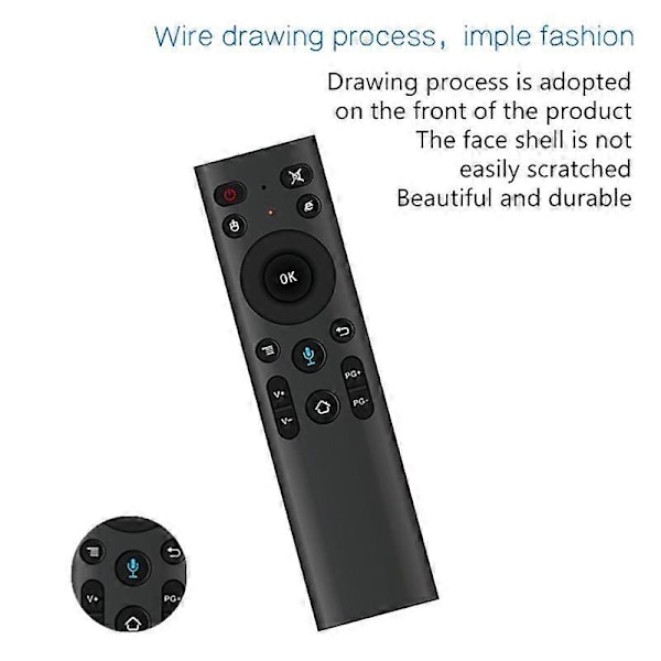 Q5+ Luftmus Bluetooth Fjärrkontroll Röststyrning för Smart TV Android Box 2.4G Trådlös Röstfjärrkontroll Co