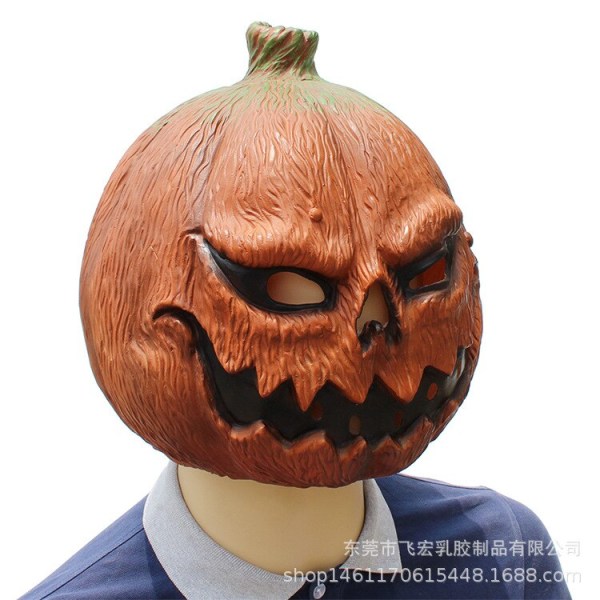 Søt Gresskarhode Maske Skummel Karnevaldekorasjon Latex Maskerade Gresskar Halloween Rekvisitter Pumpkin Mask
