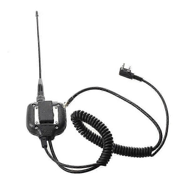 Til 2-Pin Radio Håndholdt Højttaler Dobbelt PTT Mikrofon med Dobbelt Bånd SMA-Hun Antenne til